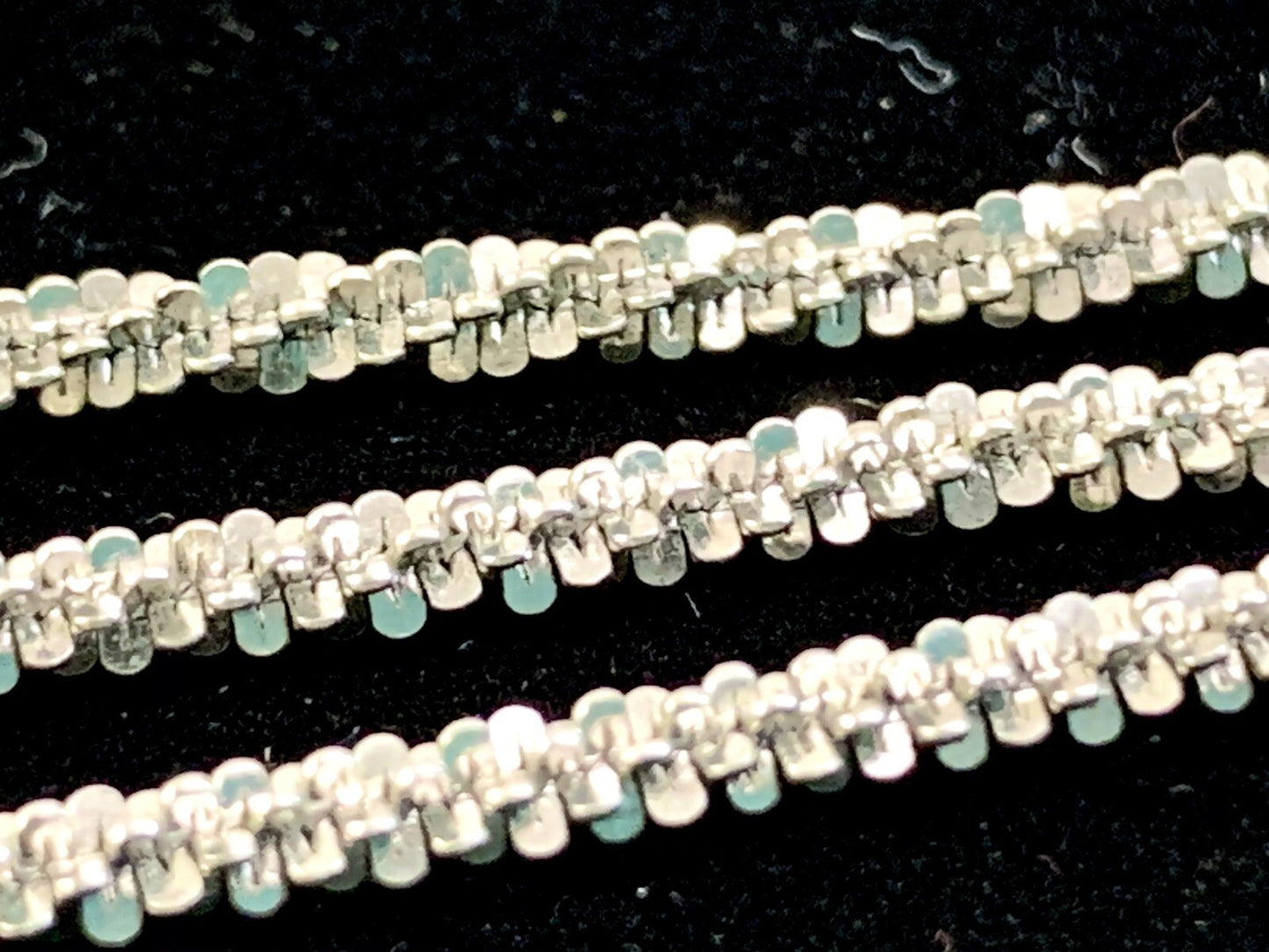 STERLING SILVER 925 TRIPLE STRAND Necklace Italy 18" 15.7 g by Jacmel JCM