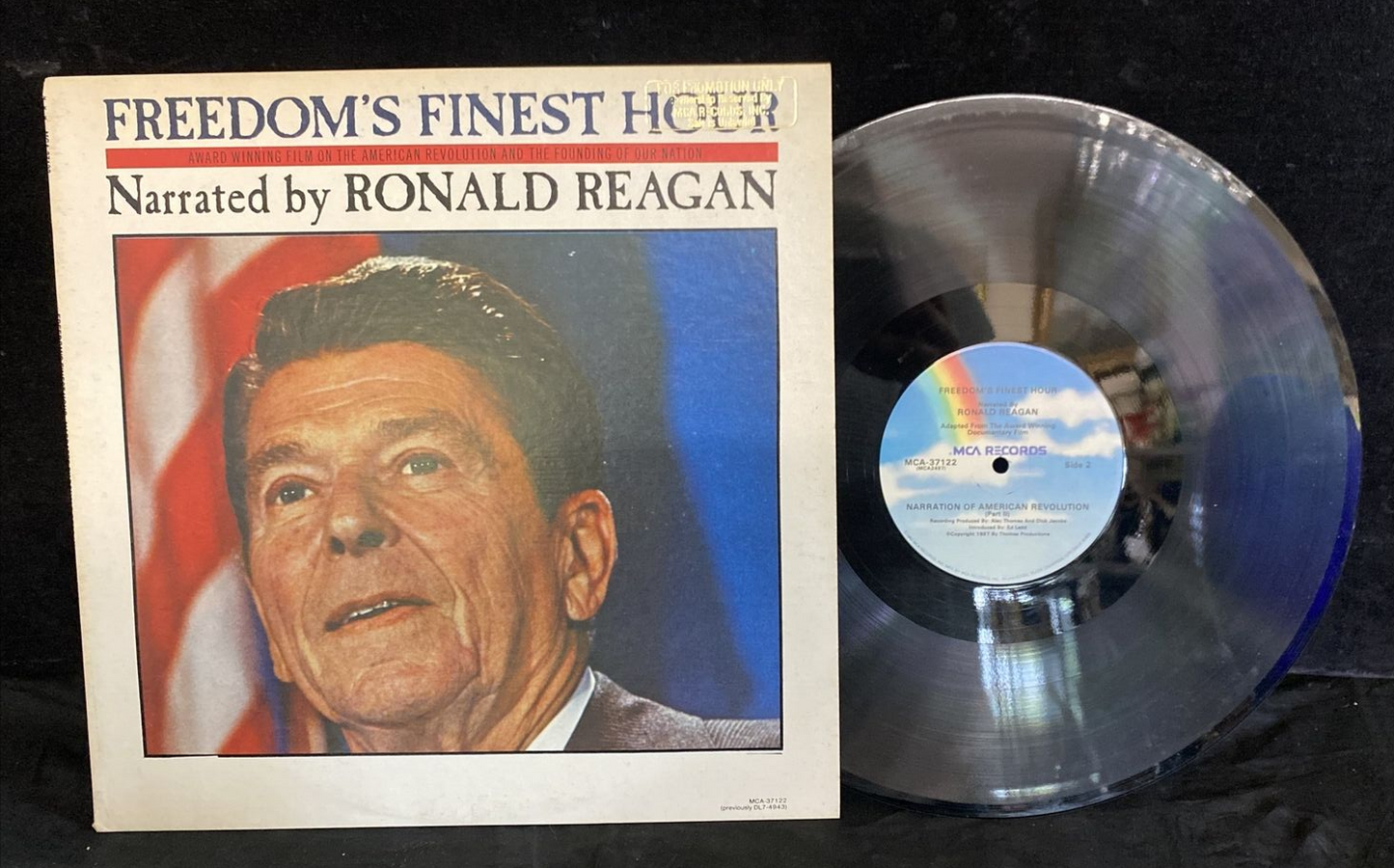 RARE PROMO FREEDOM'S FINEST HOUR NARRATED RONALD REAGAN MCA 37122