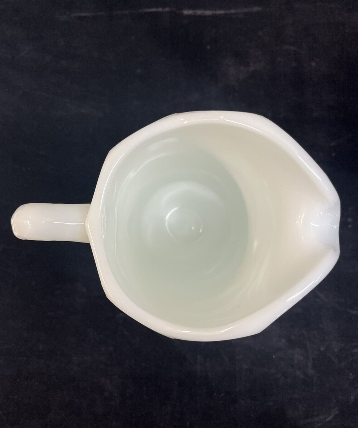 Vintage Westmoreland Milk Glass Panel Grape & Ivy Quart Pitcher 9"