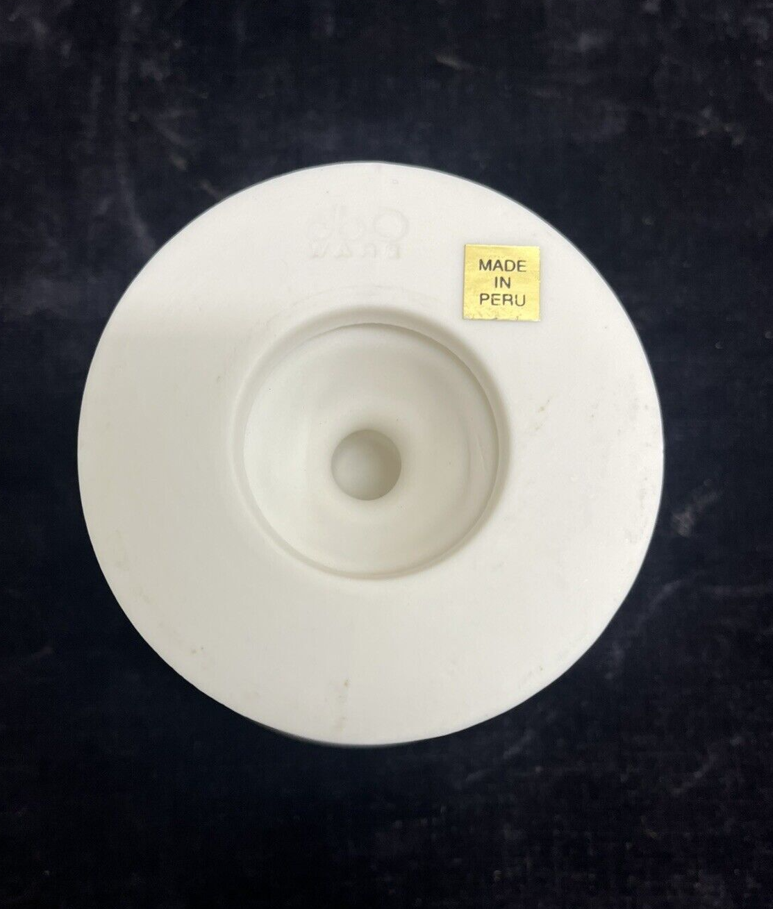 dbO Ware Raw Porcelain Pedestal Compote/Fruit Handmade in Peru 3.25 in