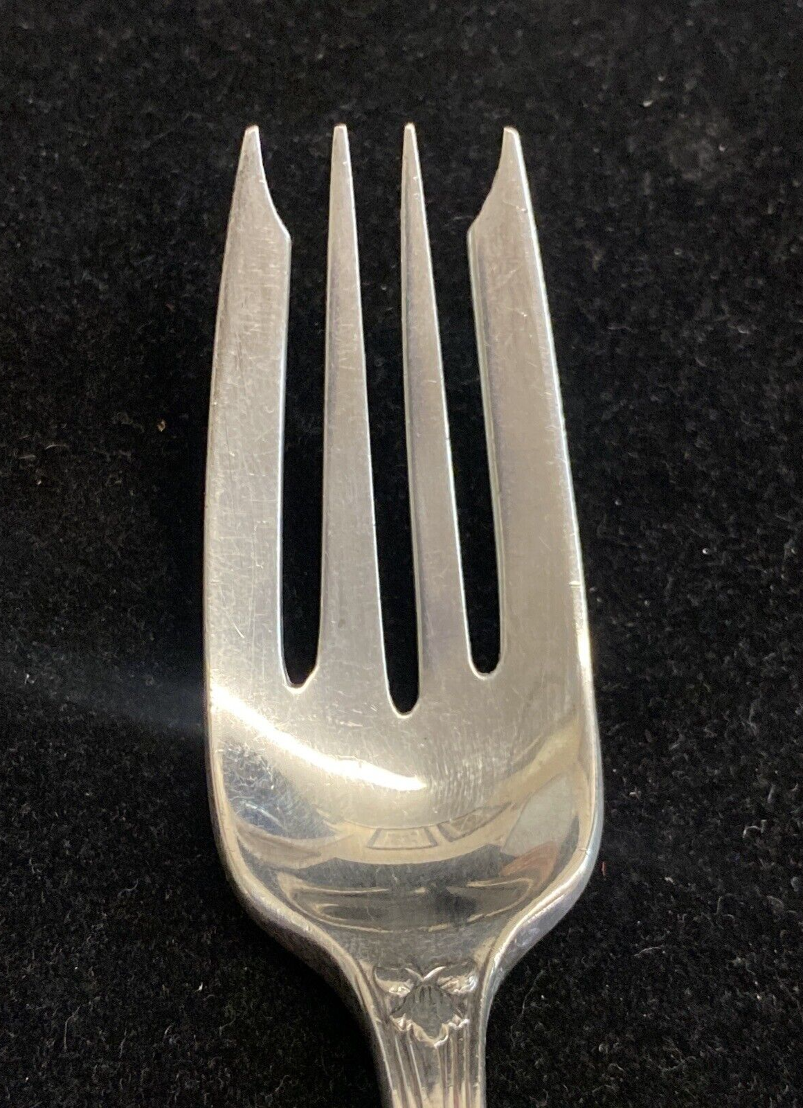 Japanese by Tiffany & Co Sterling Silver 6 3/4" Four Tine Salad Fork RARE mono S