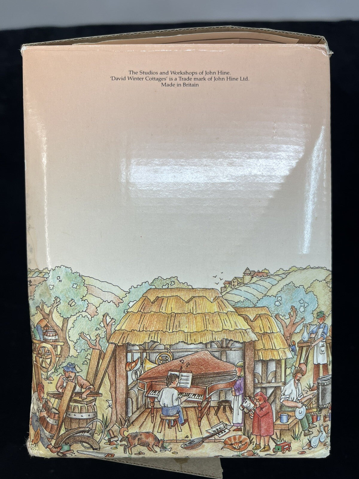 1993 David Winter Cottages Collectors Guild #14 Swan Upping Cottage in Box