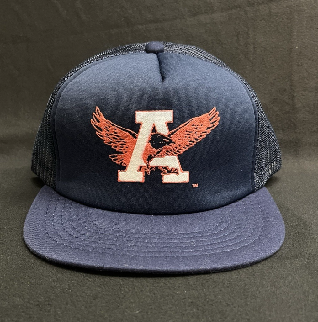 Retro Game Day Auburn War Eagle Mesh Back Snapback Foam Trucker Hat Navy