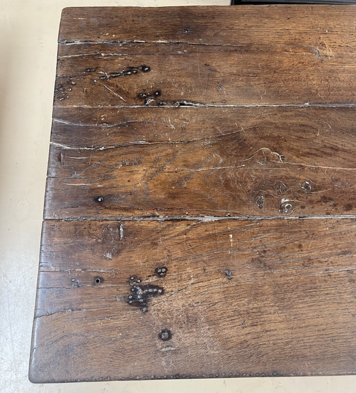 ANTIQUE FRENCH PROVINCIAL OAK RUSTIC FARMHOUSE SOFA DINING WORK TABLE