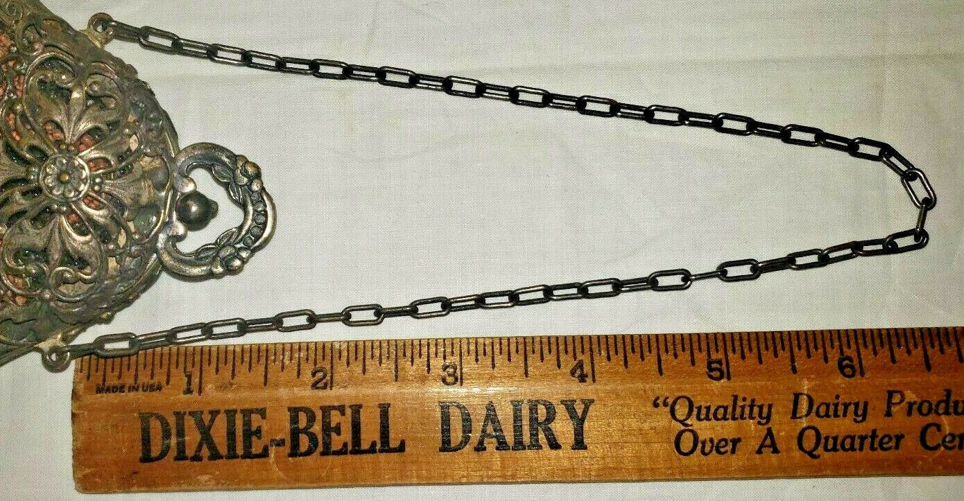 Antique Pink and Grey Beaded Purse Hand Made In France