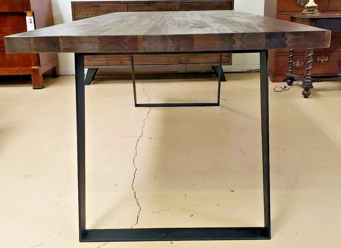 Urban Loft 78" Dining Table Dark Brown