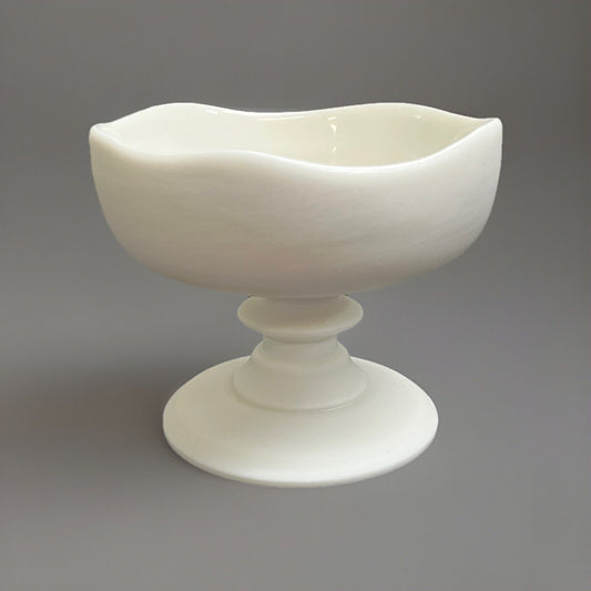 dbO Ware Raw Porcelain Pedestal Compote/Fruit Handmade in Peru 3.25 in