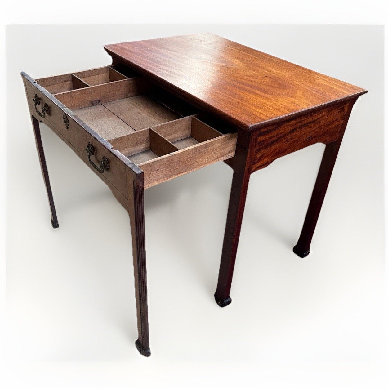 ANTIQUE ENGLISH PERIOD GEORGE III MAHOGANY ARCHITECTS DESK WRITING WORK TABLE