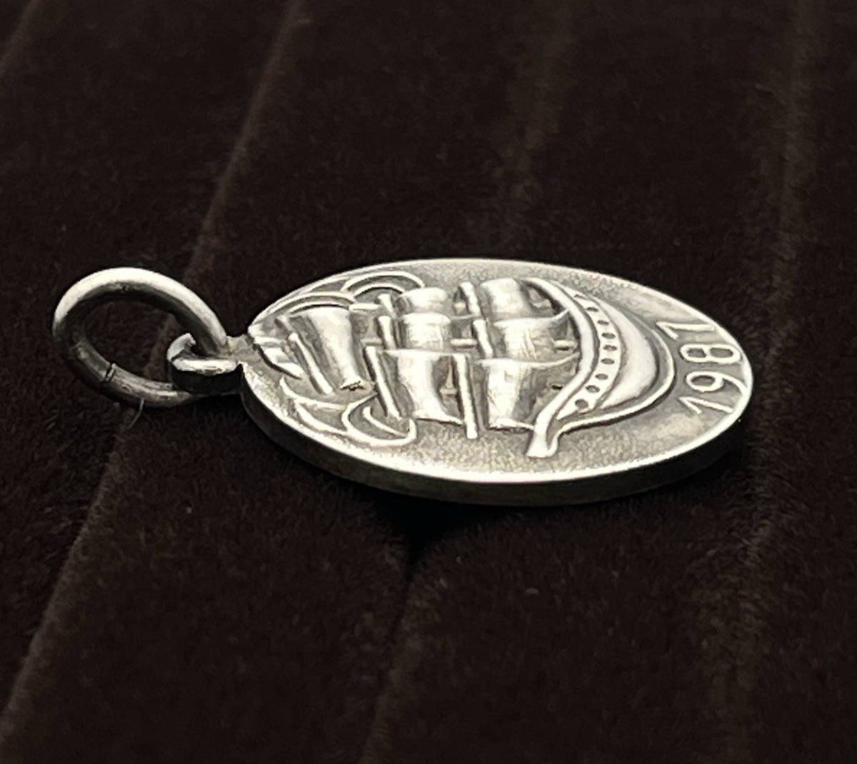 1987 Ilias Lalaounis Sterling Silver Sailing Ship Pendant w/ Original Box  6.2g