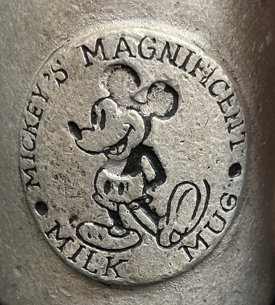 Vintage Disney Pewter Milk Jug "Micky's Magnificent Milk Jug" Collectible 4.5"