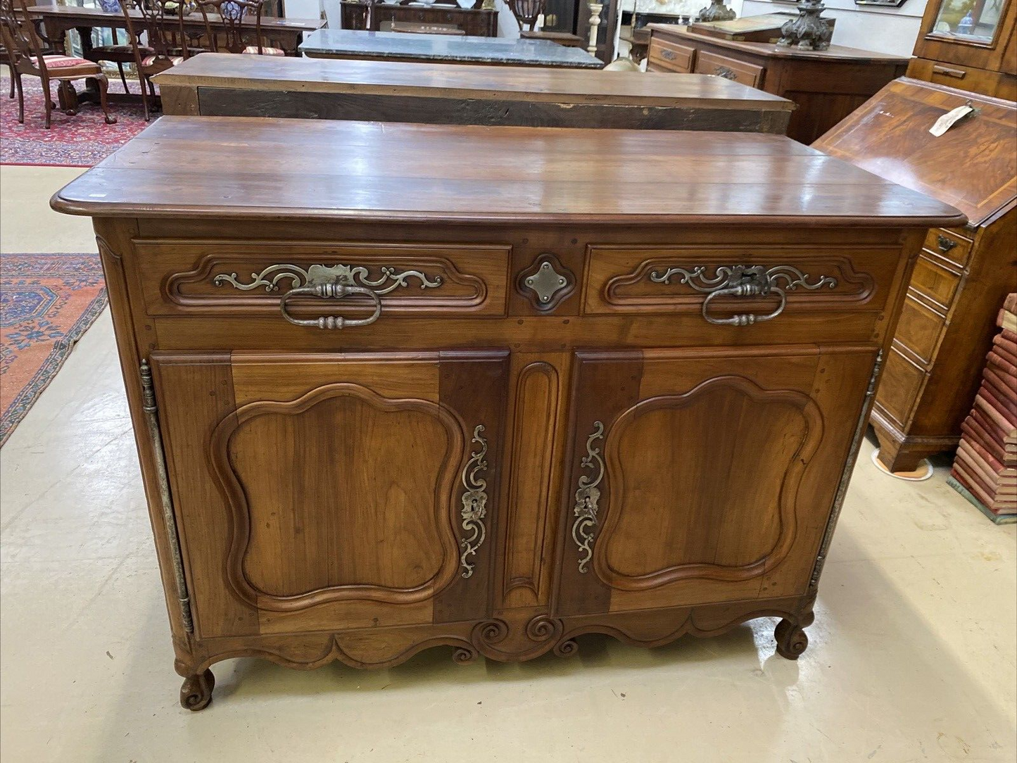 ANTIQUE FRENCH PROVINCIAL FRUITWOOD FARMHOUSE RUSTIC SIDEBOARD EARLY 1800's