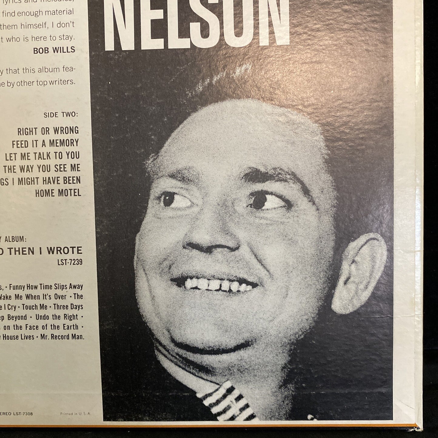 First Pressing Willie Nelson "Here's Willie Nelson" 1963 Stereo Liberty LST-7308
