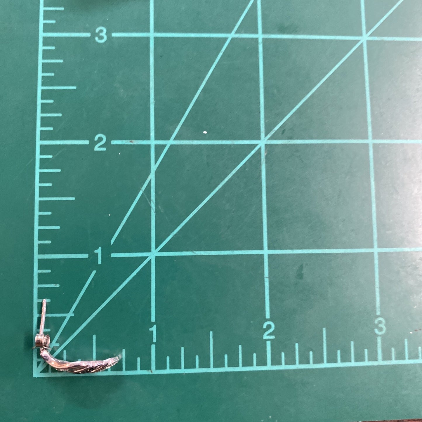 Bradford Exchange Sterling Pierced Earrings, Orig Box, small angel wings 1.7g