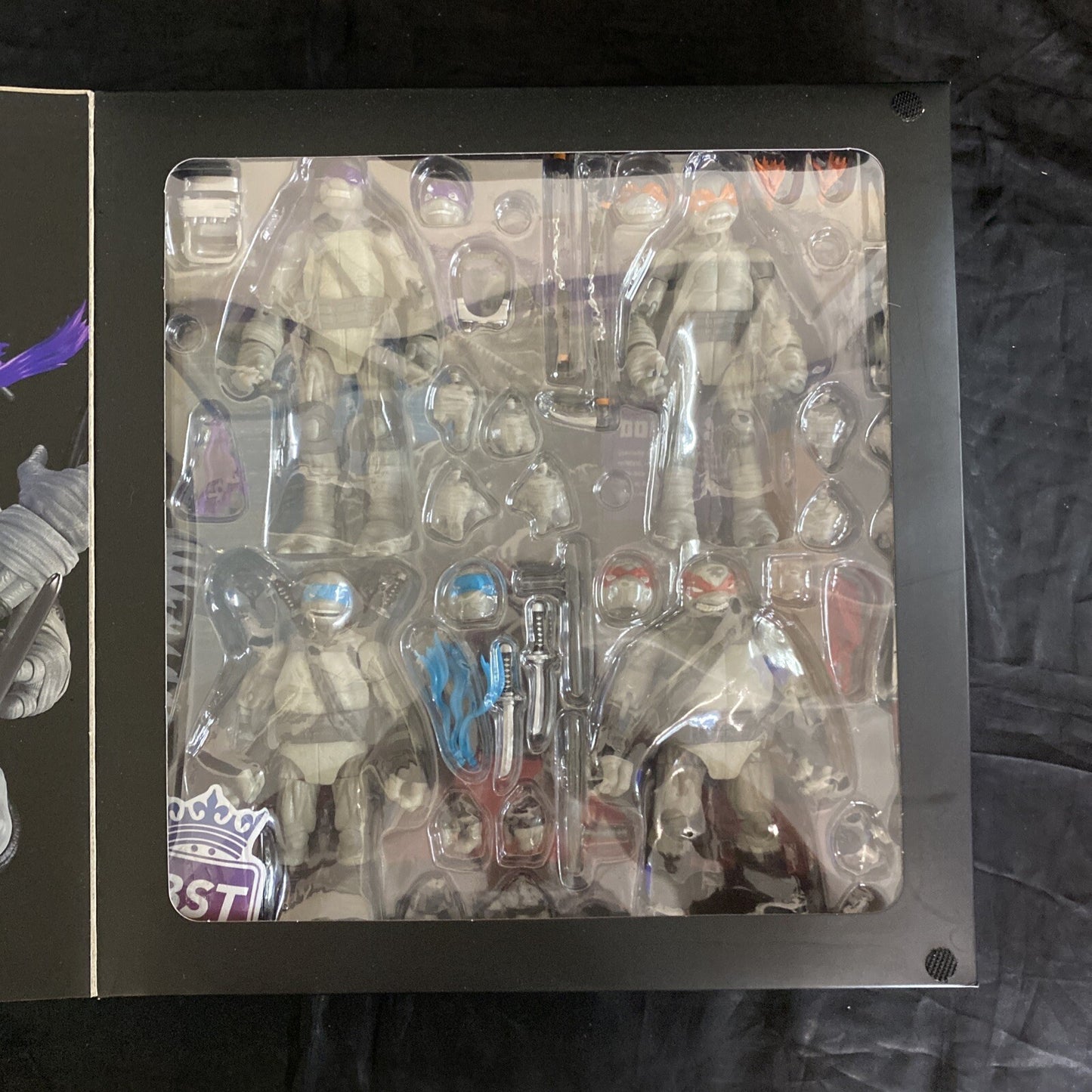 Teenage Mutant Ninja Turtles BST AXN Turtles IDW Comic Black & White SDCC 4 Pack