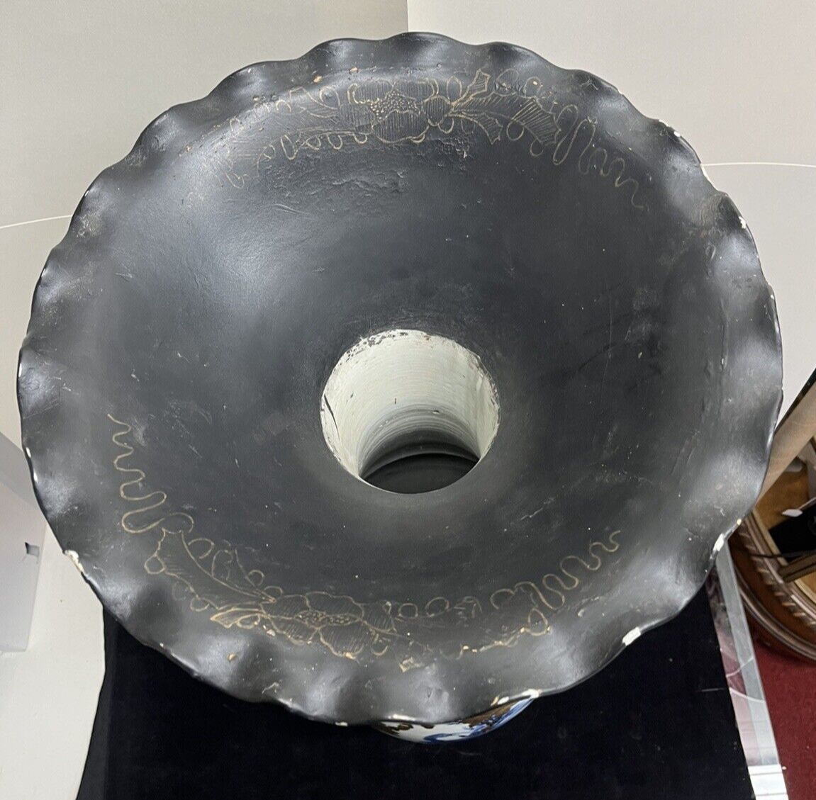 41" IMPRESSIVE MEIJI JAPANESE LACQUER COATED PORCELAIN PALACE VASE  FS1