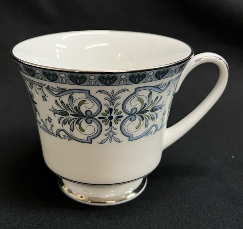 Noritake 2081 Burlington Green & Blue China Footed Cup 3" 20 available