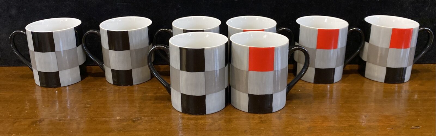 23pc Taitu Mosaico 1984 Emilio Bergamin Italy Cups & Plates