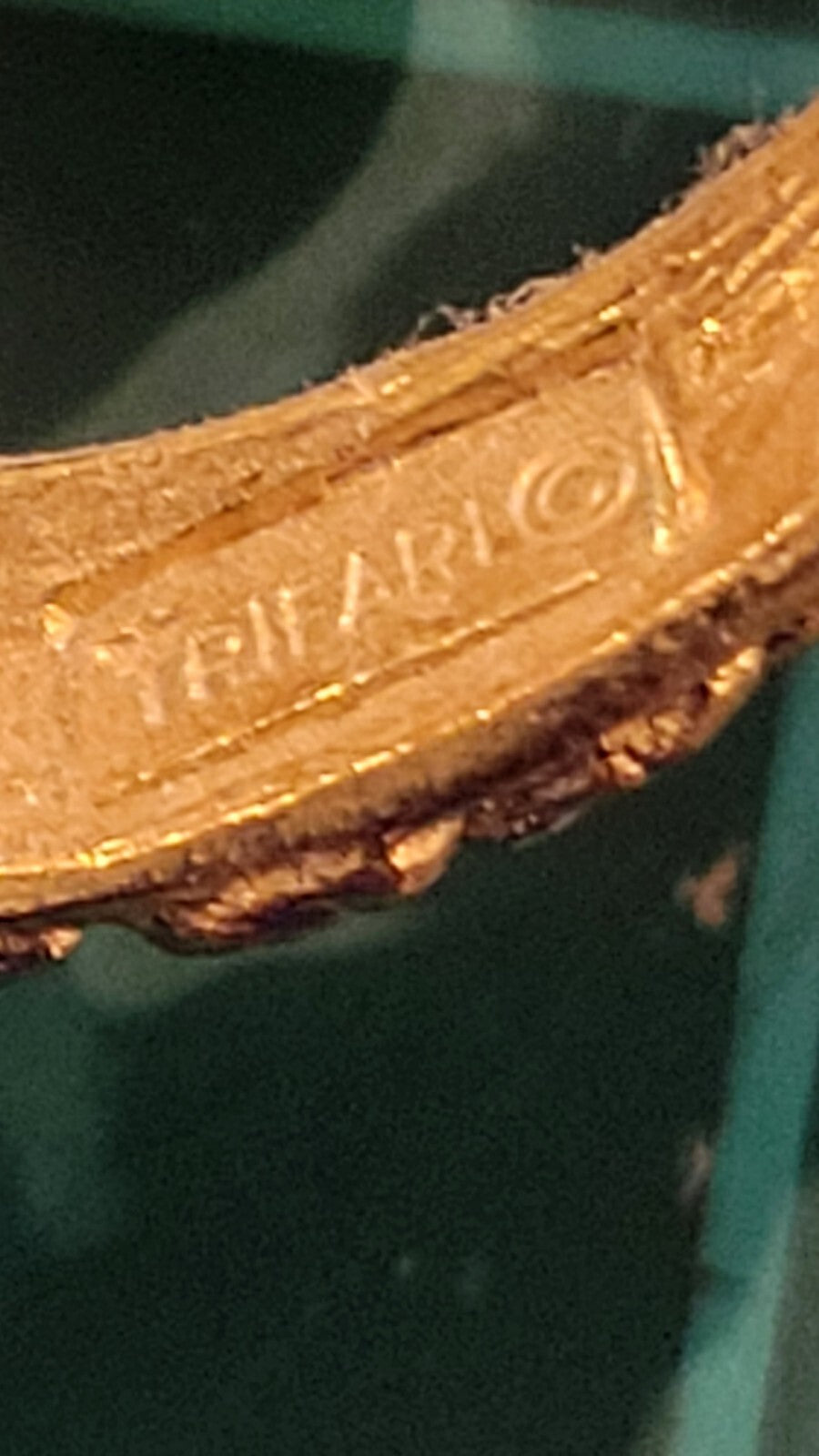 vintage signed  Crown Trifari Brooch. Gold Tone Metal, Faux Pearls 1 3/4" 1950"s