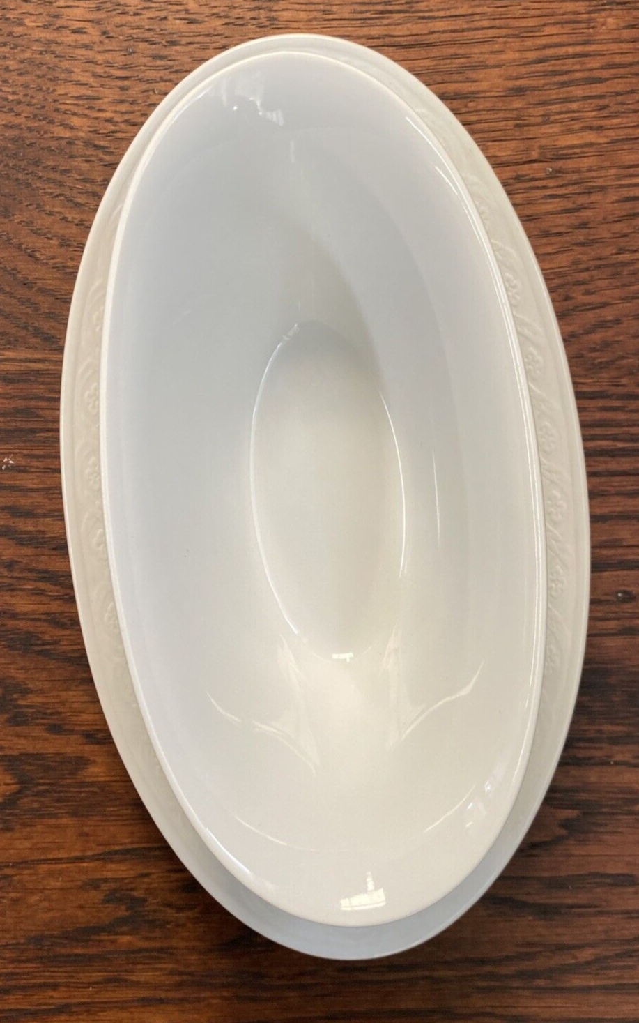 Royal Copenhagen “White Fan” Gravy Boat