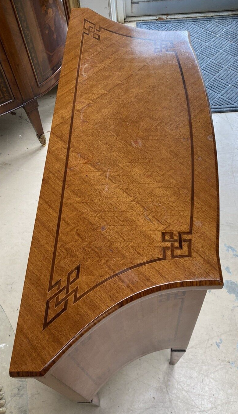 ITALIAN NEOCLASSICAL MATCHED VENEER PARQUETRY ENTRYWAY CABINET CHEST