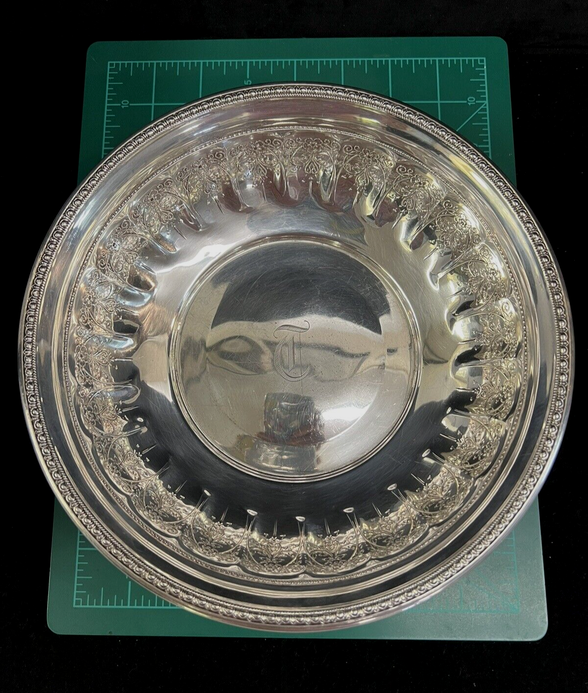 Antique  9" Sterling Bowl 307 Hallmark H Hasselbring Repousse Mono T 190g