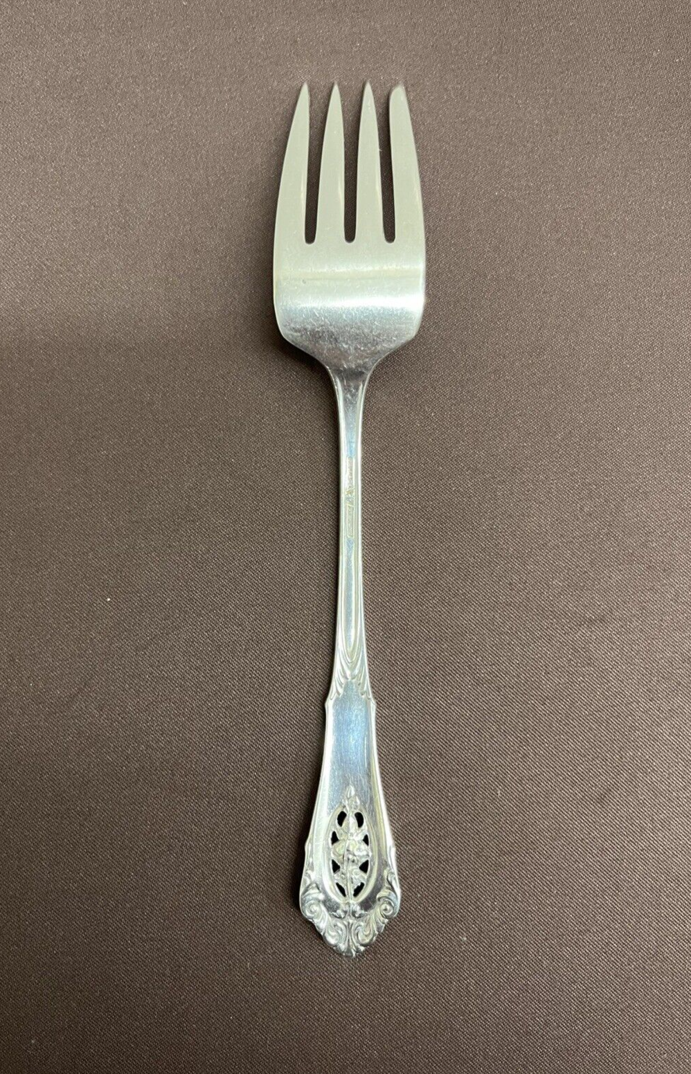 Rose Point by Wallace 35g Sterling Silver Salad Fork 6 1/4"