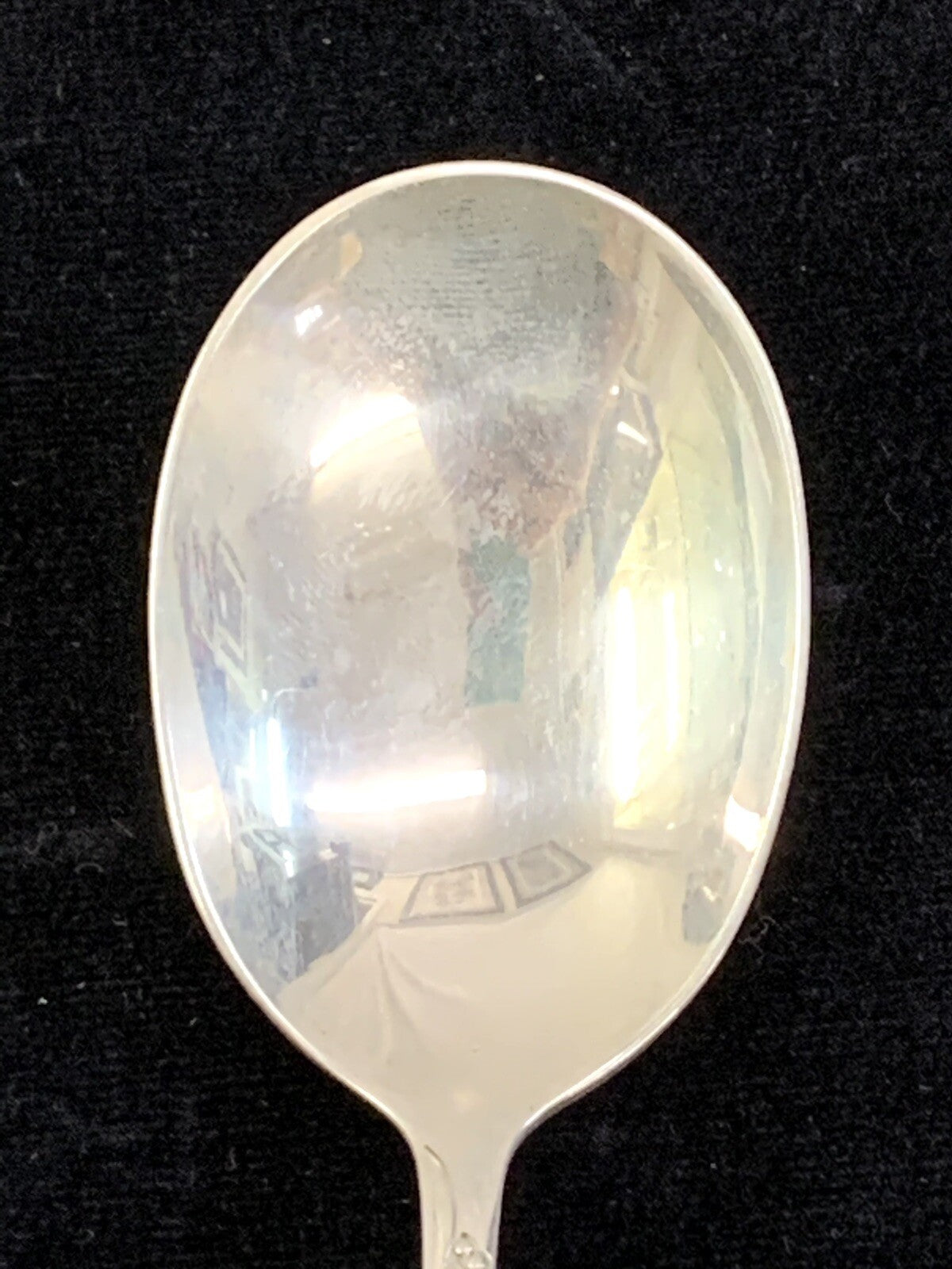 International Sterling Silver Spring Glory Bouillon Round Bowl Soup Spoon 5.75"