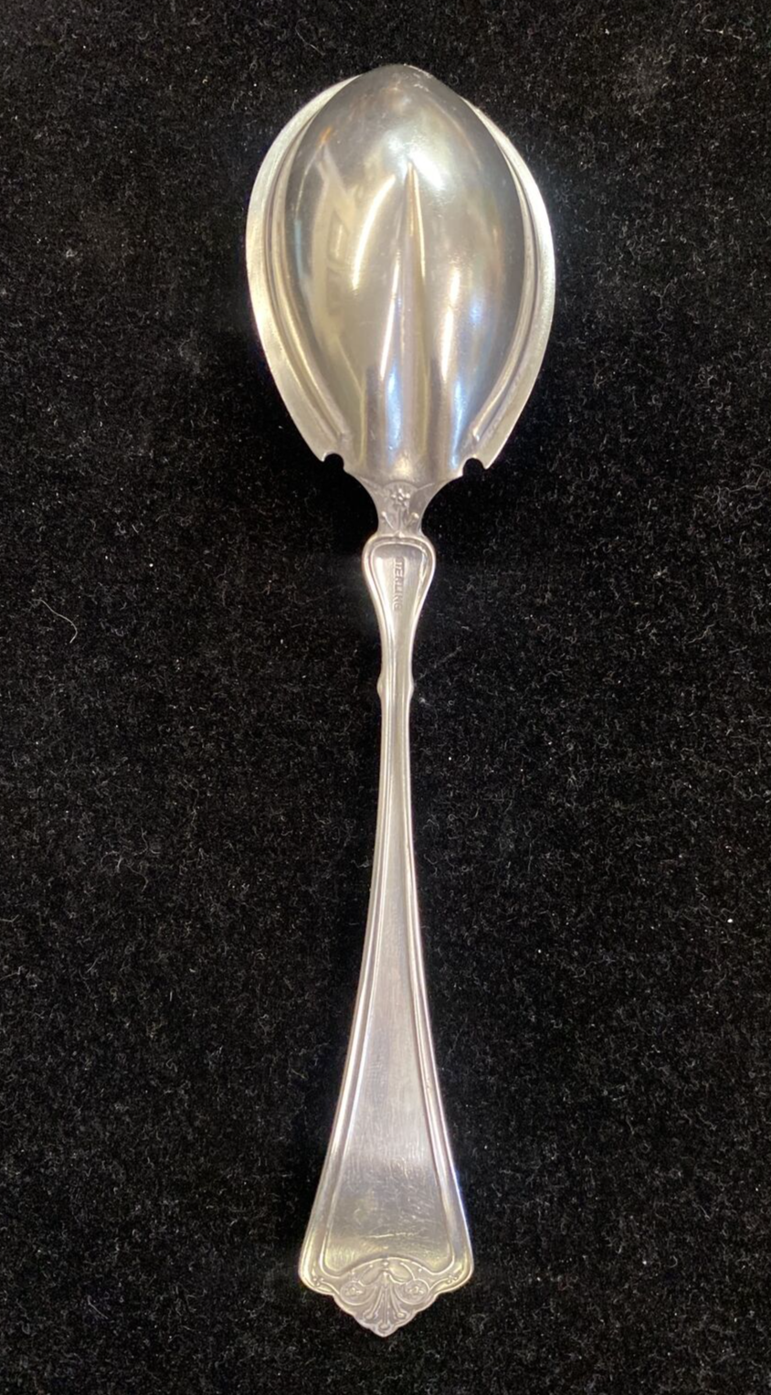 J.B. & S.M. Knowles CLINTON Sterling 6 1/2" Citrus Spoon 1880 Bright Cut  PC12