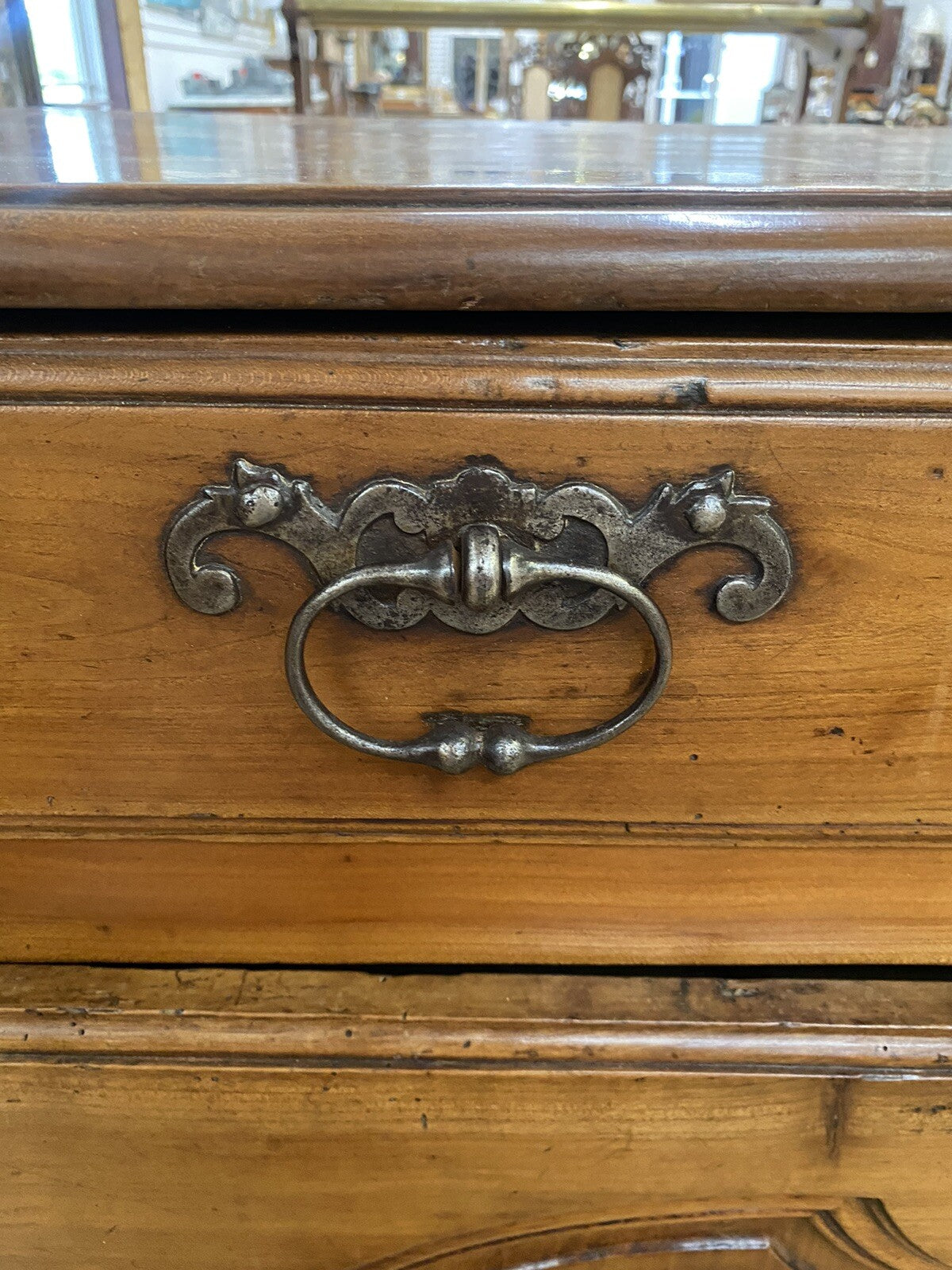 French Provincial Louis XV Cherry Chest Commode Cabinet Buffet Sideboard 1800's