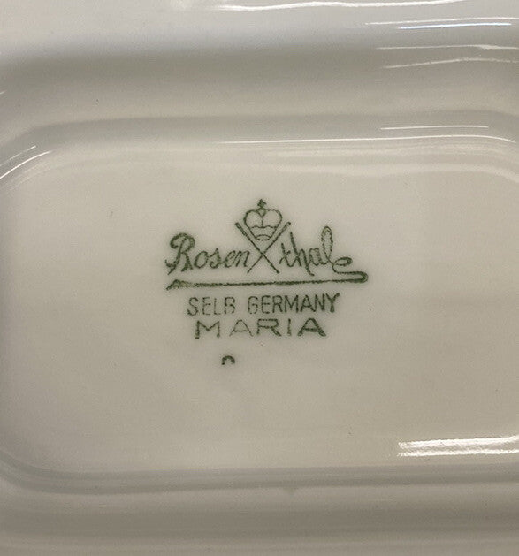 Rosenthal Classic Rose Maria White Gravy Boat with Attached Underplate