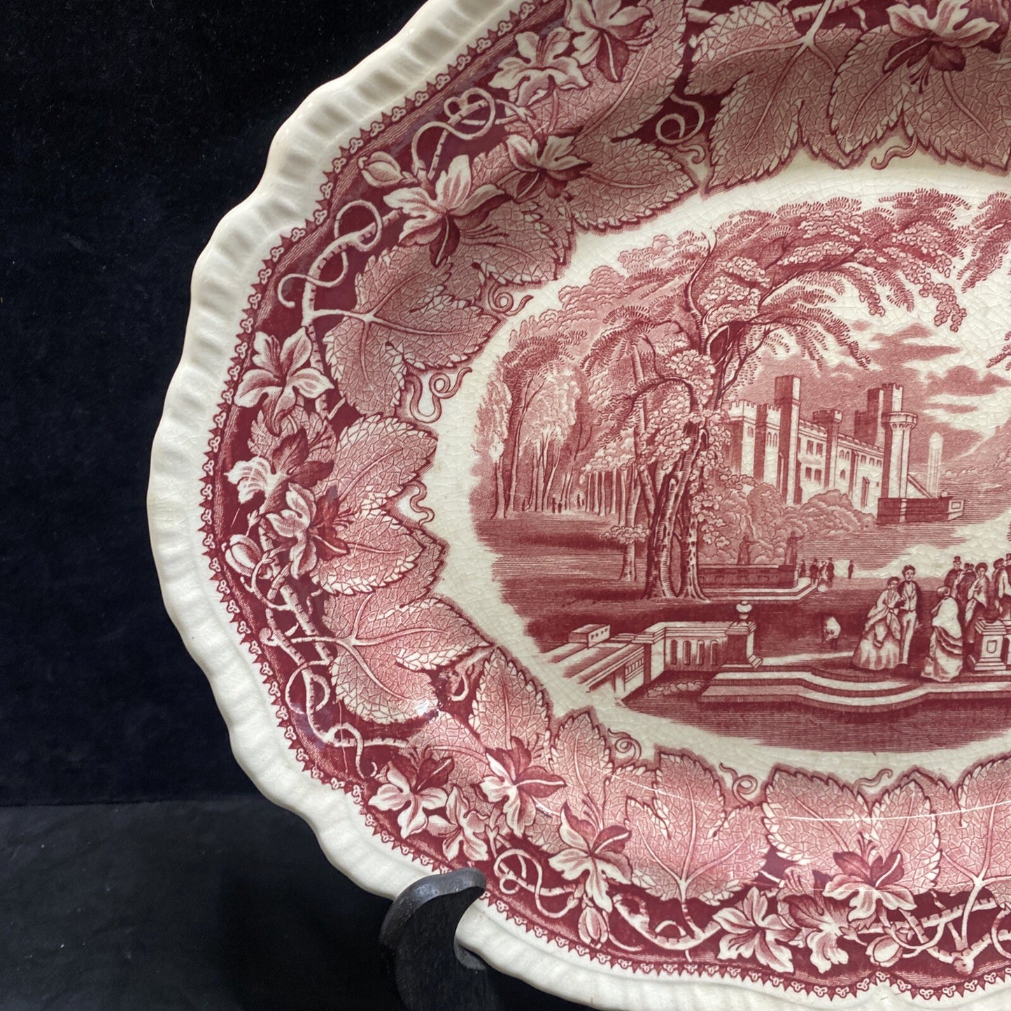 Mason's Vista Pink Oval Shaped 15 1/2" Serving Platter