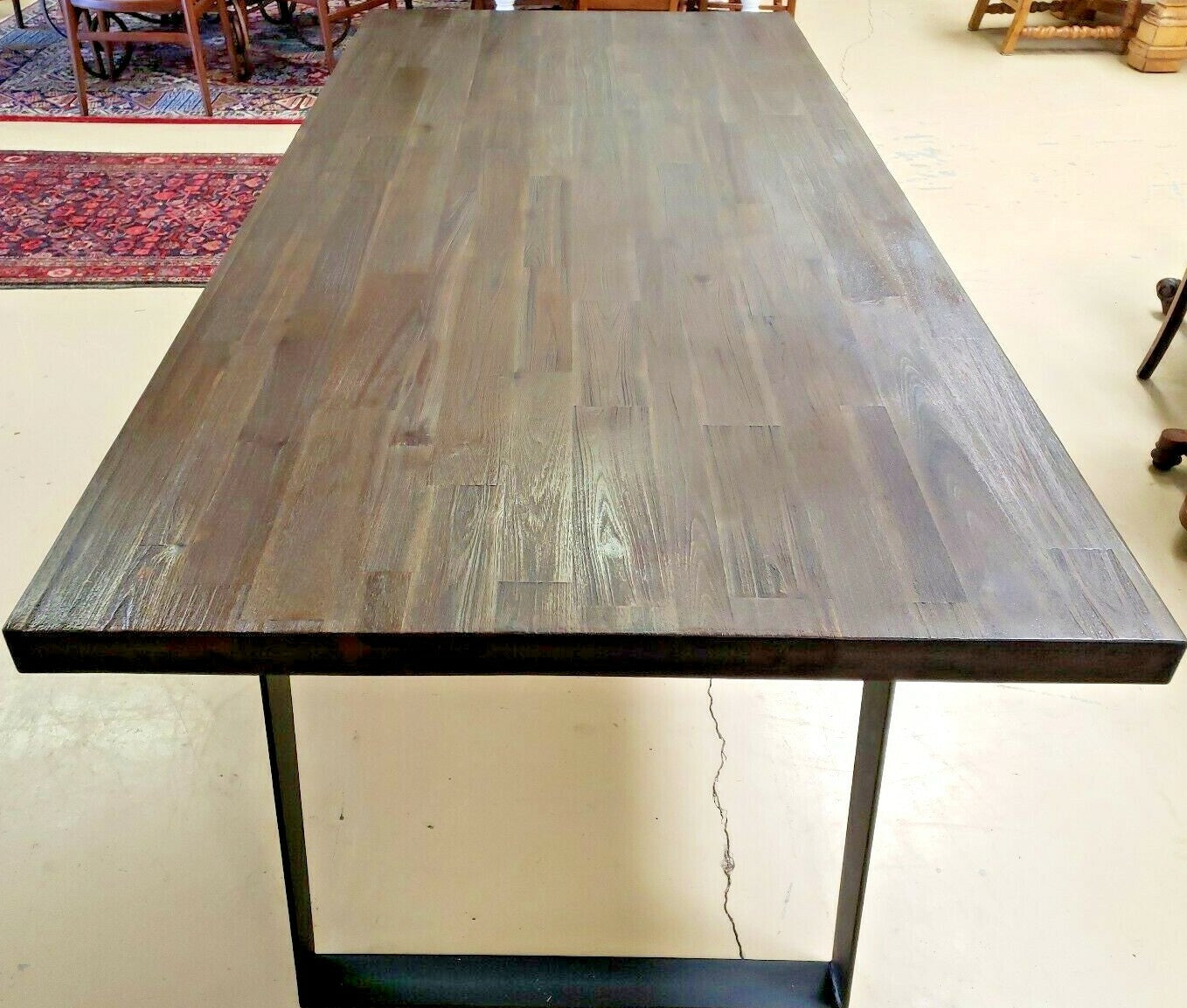 Urban Loft 78" Dining Table Dark Brown