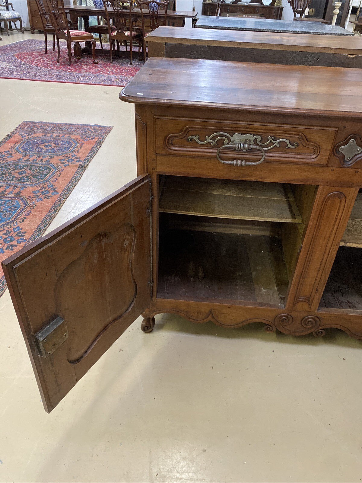 ANTIQUE FRENCH PROVINCIAL FRUITWOOD FARMHOUSE RUSTIC SIDEBOARD EARLY 1800's