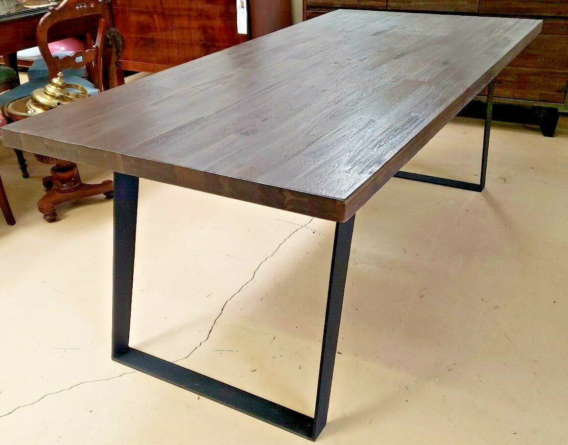 Urban Loft 78" Dining Table Dark Brown