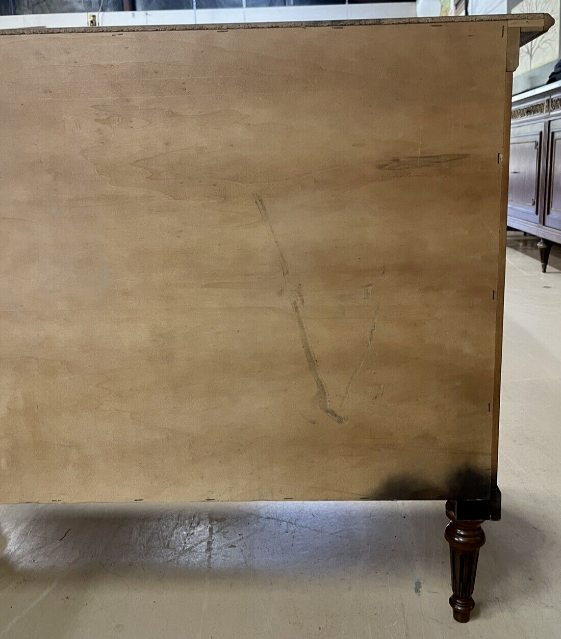 French Louis XVI Cherry Three Drawer Chest Of Drawers Brass Ormolu Pulls 43”