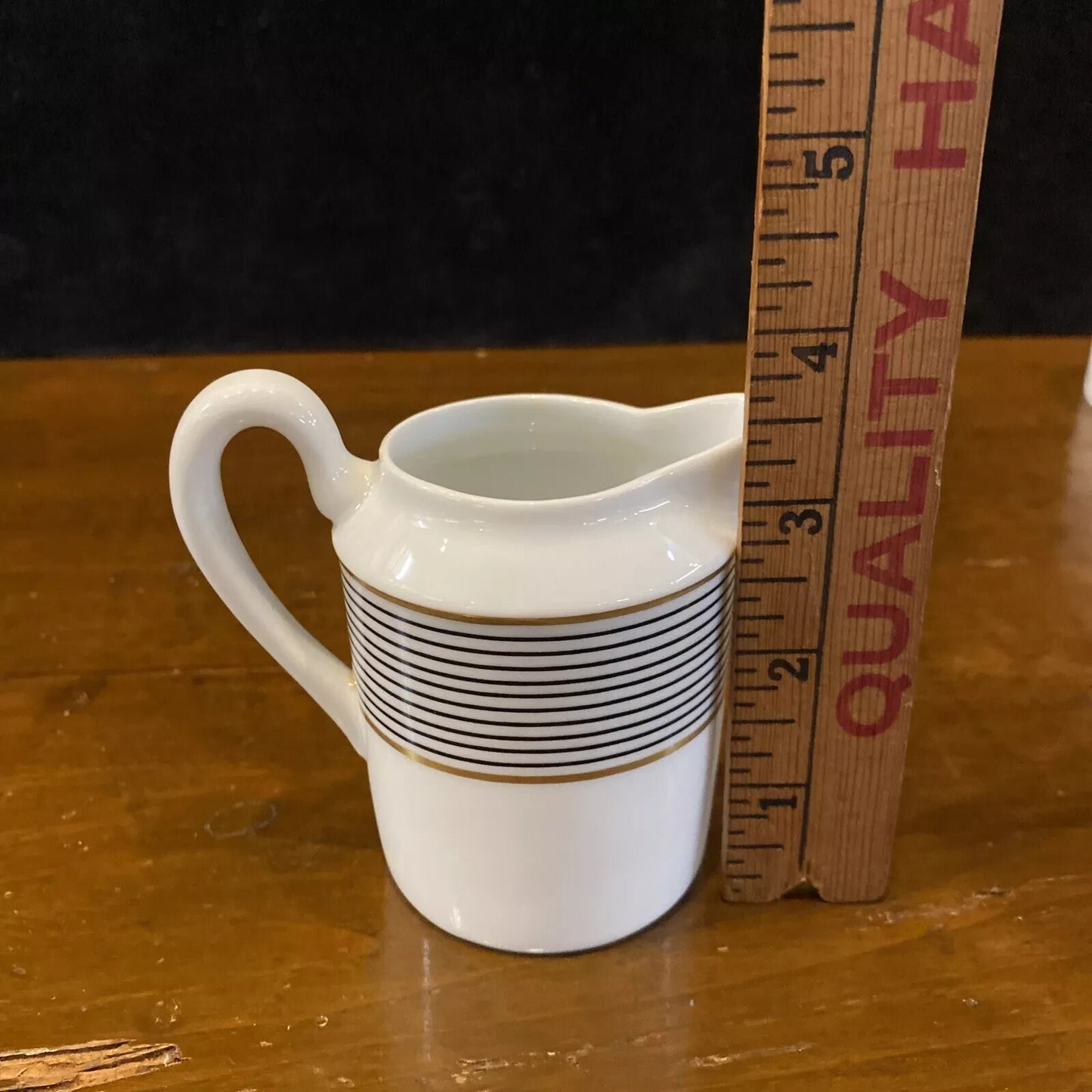 Raynaud Ceralene Crinoline Black Cream & Sugar Set Limoges France 1990 BH235G