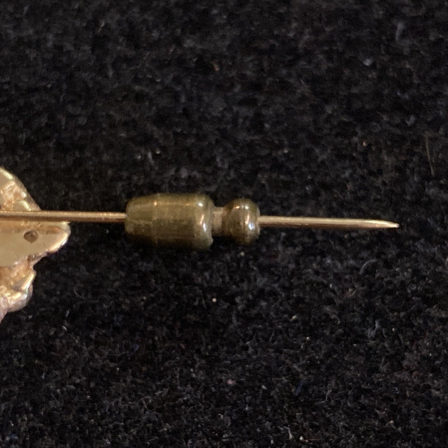 14K Yellow Gold with Real Diamonds Nugget Brooch Pin 4.7g TESTED