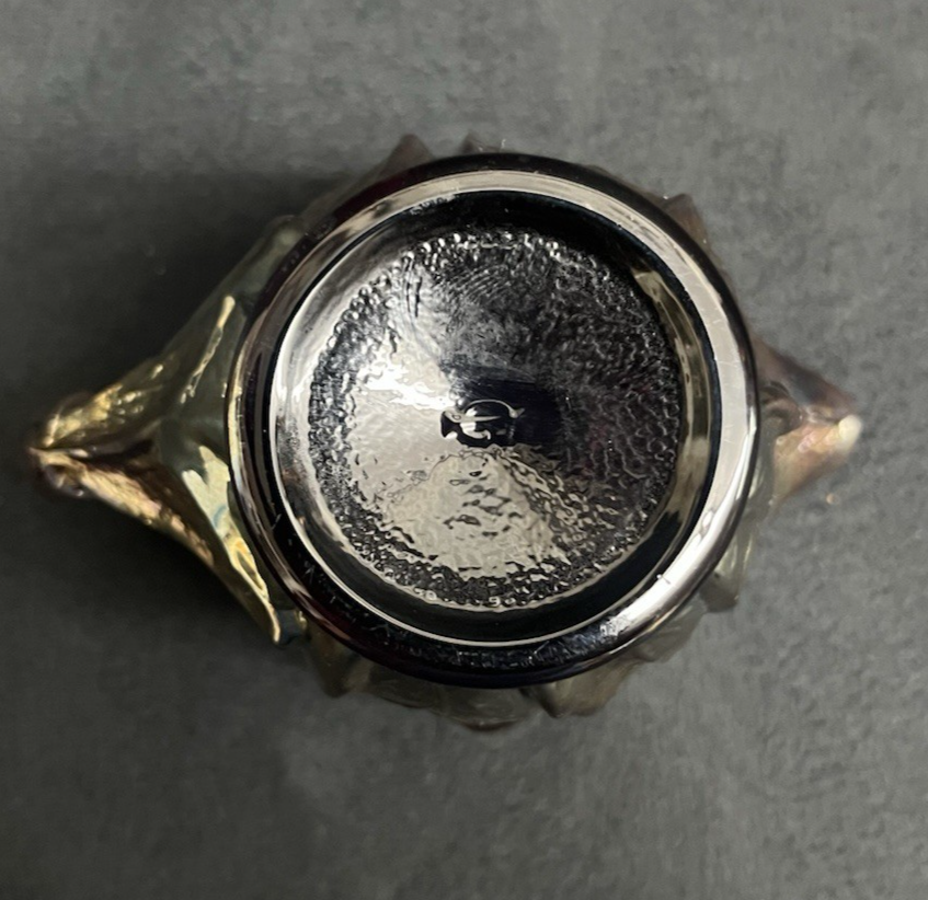 Vintage Imperial Glass Iridescent Everglade Sunset Ruby Red Creamer & Sugar