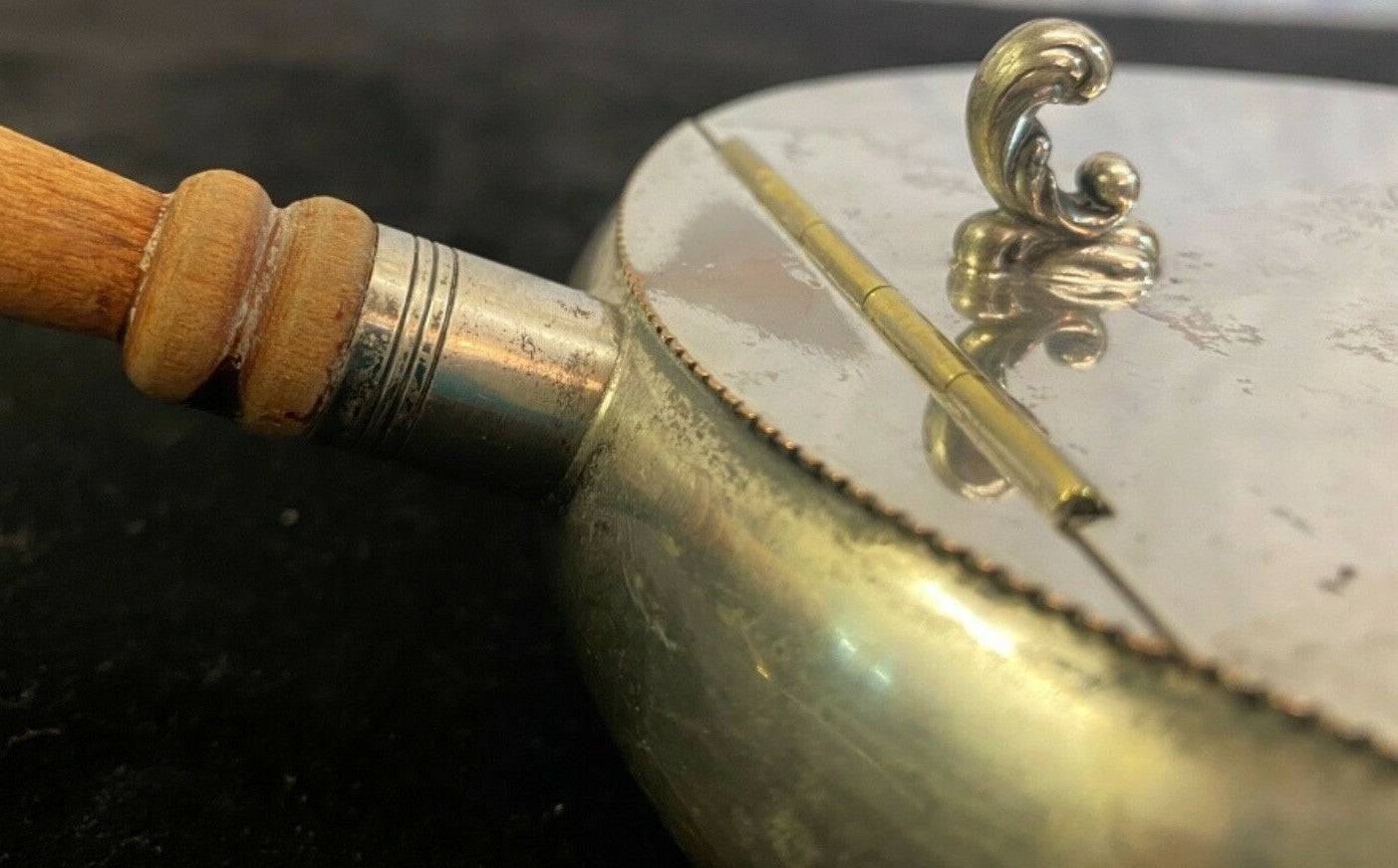 Antique Vintage Silverplate Crumb Catcher for sweeping crumbs off Tablecloth