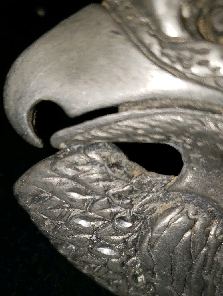 Eagle Belt Buckle EJC 1995 Vintage Pewter Made in USA America Size 3.5" x 2.5"