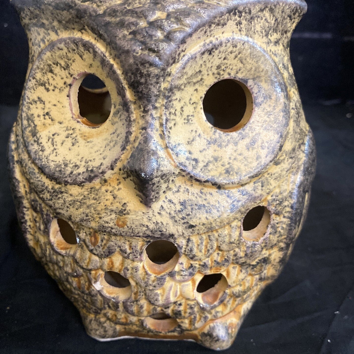 Vintage Ceramic Owl Votive Lantern Candle Holder