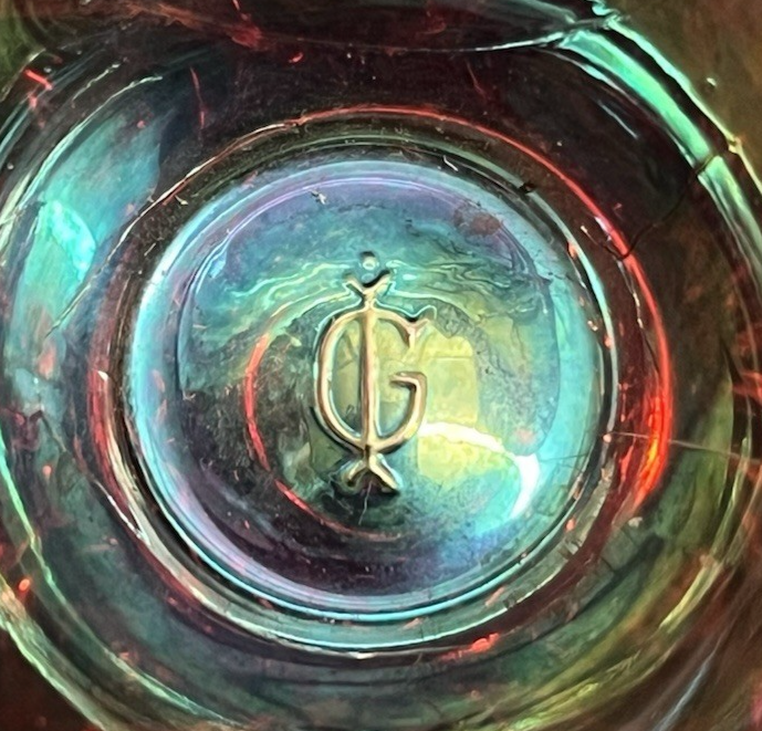 Vintage Imperial Glass Sunset Ruby Carnival Glass Egg Cup/Toothpick Cup 2 5/8"