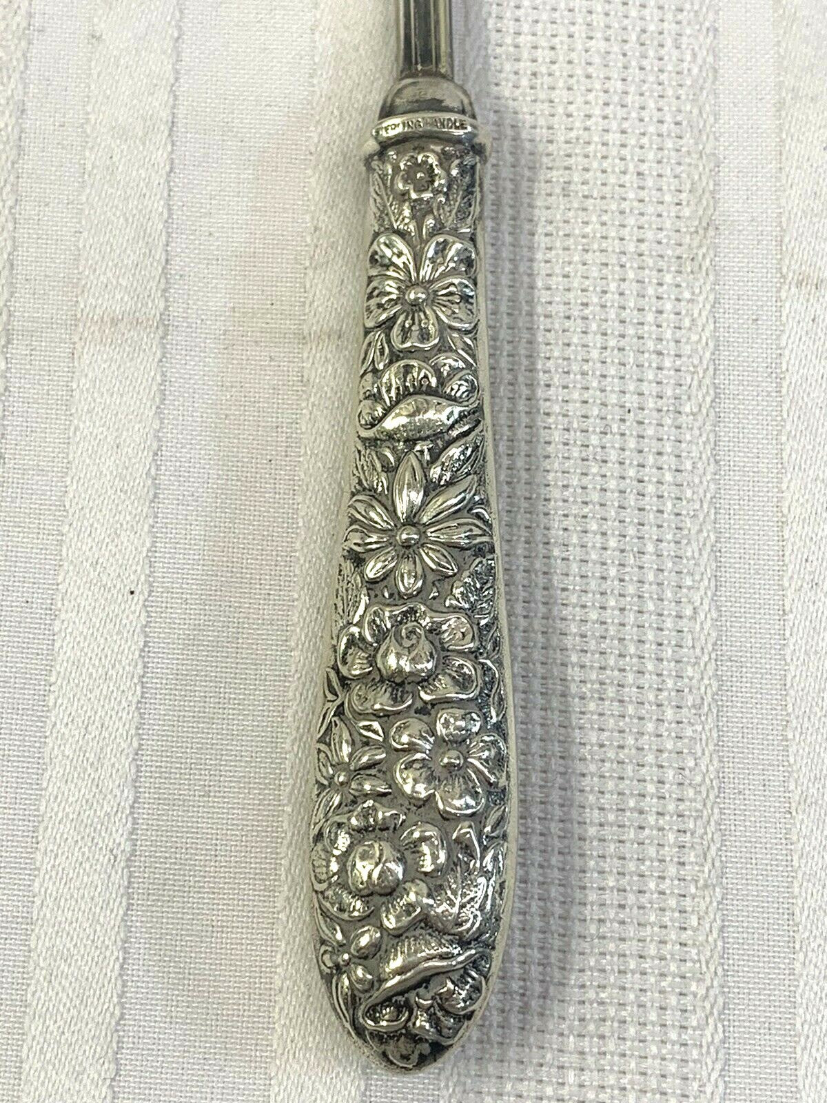 Manchester Sterling Silver "Southern Rose" Pattern Master Butter Knife pre WWII
