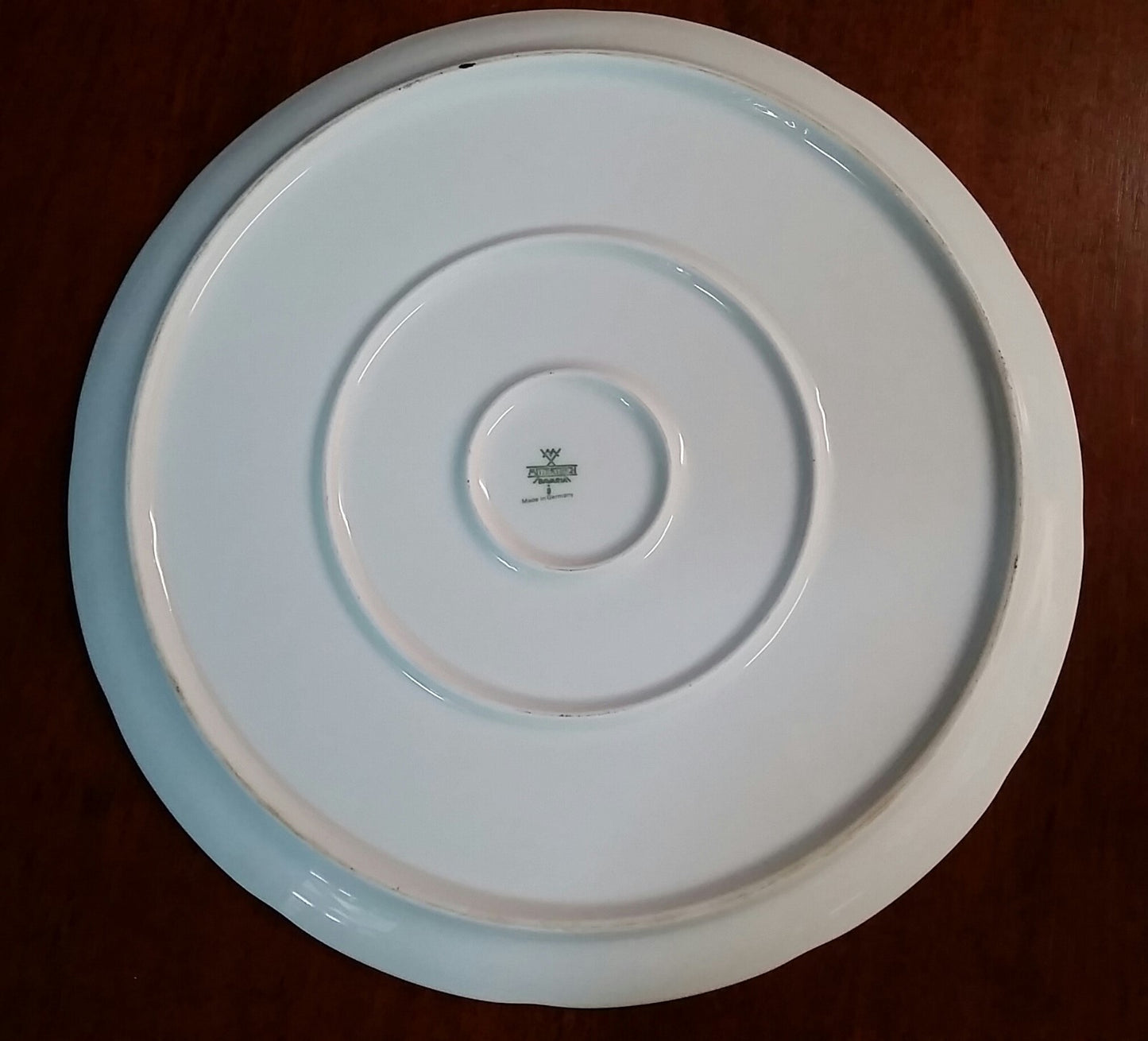 Vintage Mitterteich 12 1/4"  Round Serving Platter Plate  White w Gold Germany