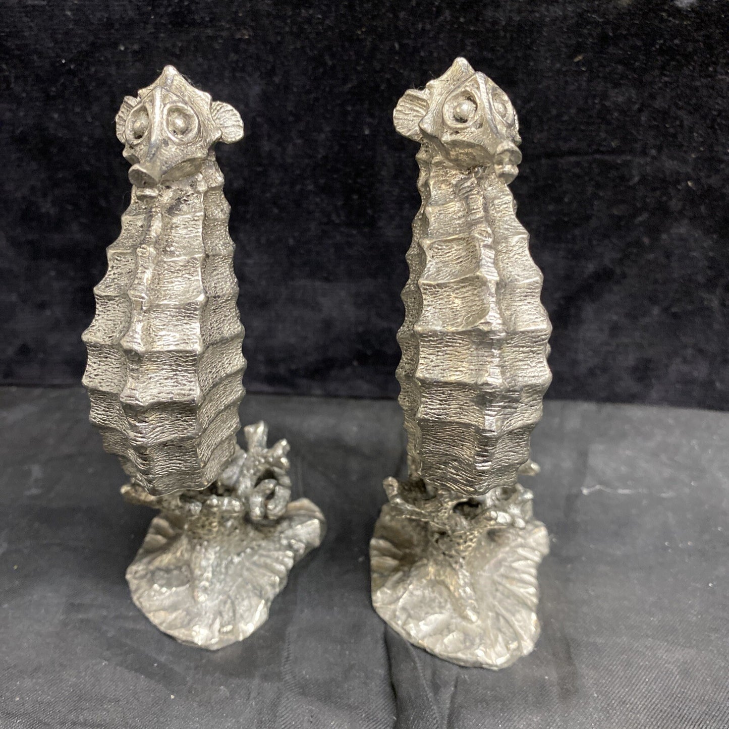 Pair of Pewter Seahorse Salt & Pepper Shakers by Vagabond House MSRP $75