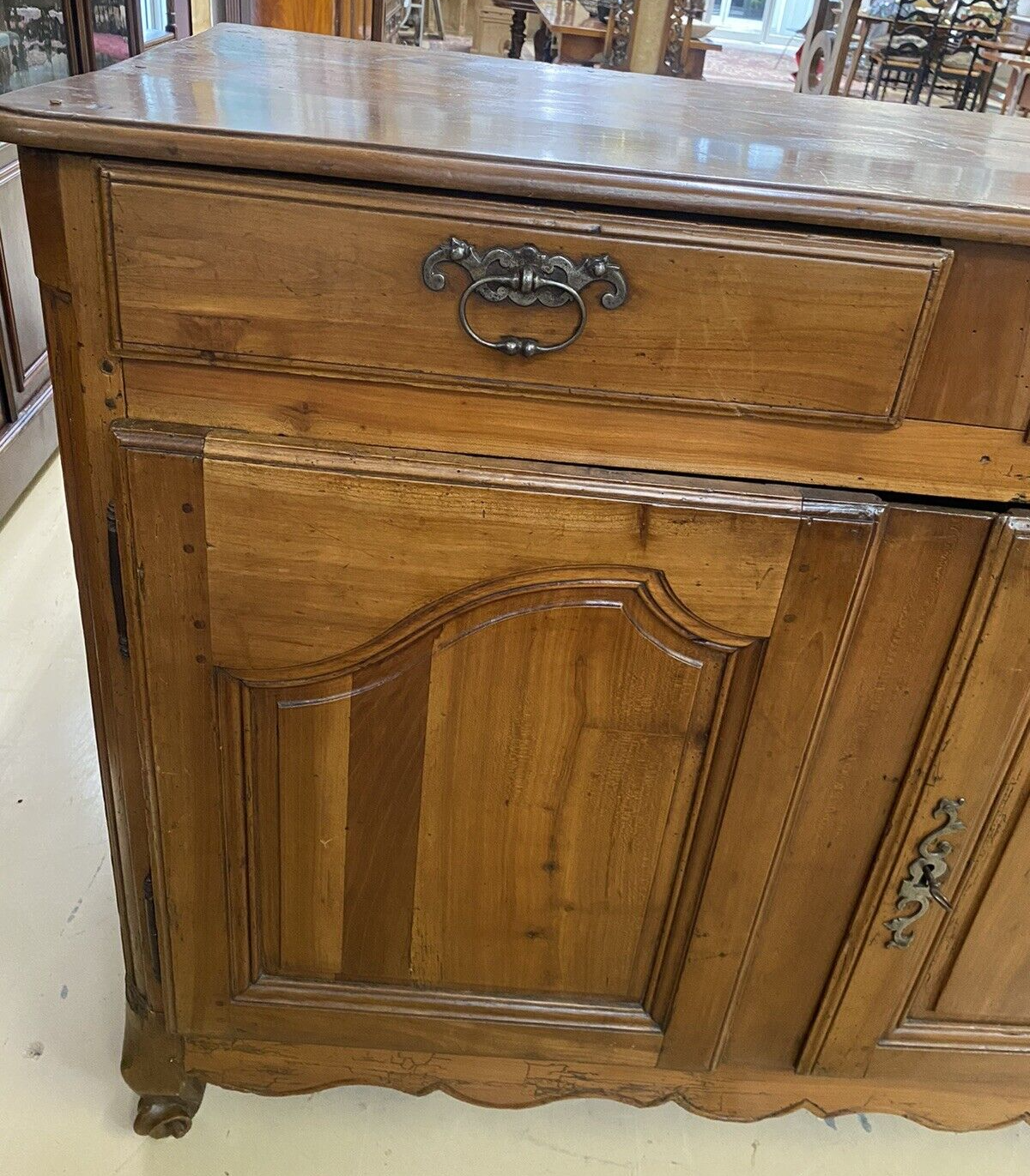 French Provincial Louis XV Cherry Chest Commode Cabinet Buffet Sideboard 1800's