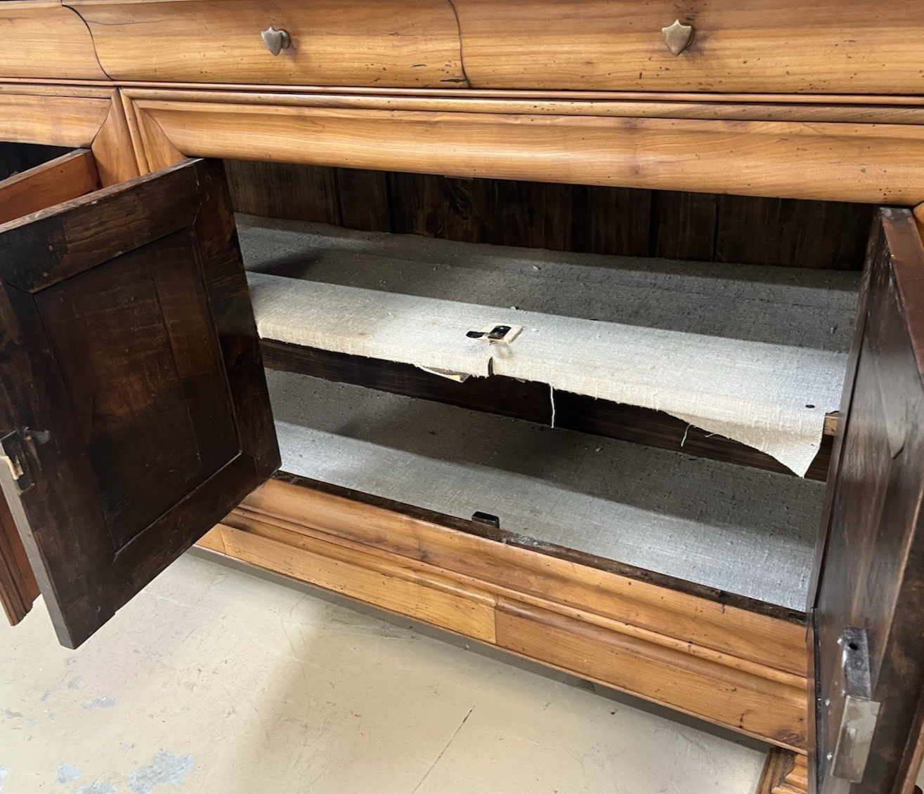 ANTIQUE PERIOD FRENCH LOUIS PHILIPPE FRUITWOOD SIDEBOARD ENFILADE BUFFET