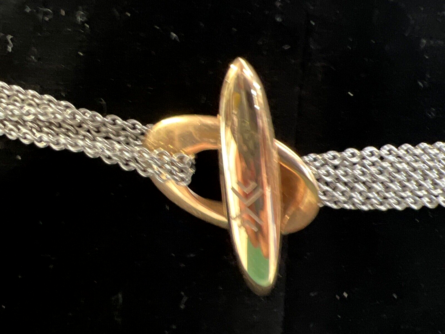 Skagen Ladies Mila Gold and Stainless Necklace and Bracelet Denmark Orig Box