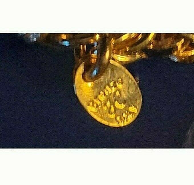 HONORA Bronze ITALY Baroque Pink Pearl 36" NECKLACE w/Byzantine Chain