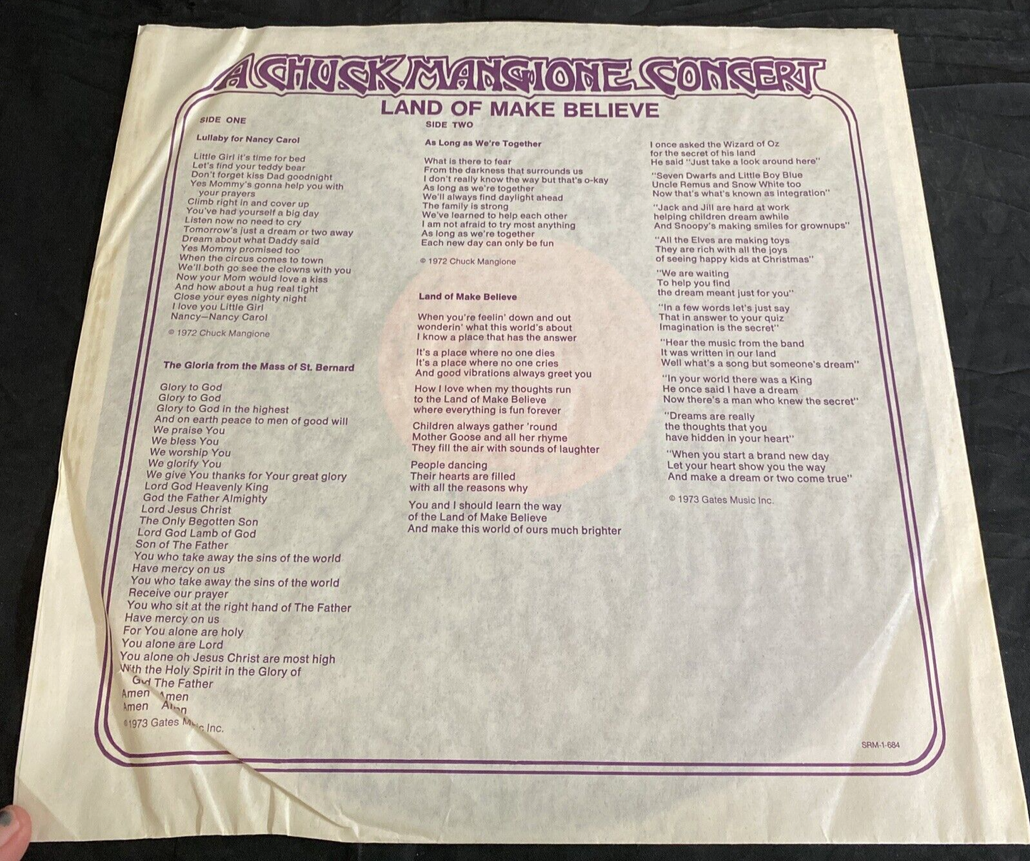 Chuck Mangione Live Concert Land of Make Believe Concert Jazz Vinyl LP NM 1973